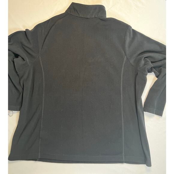Lands End Half Zip Womens Fleece Jacket Size 2X Black - Picture 6 of 8
